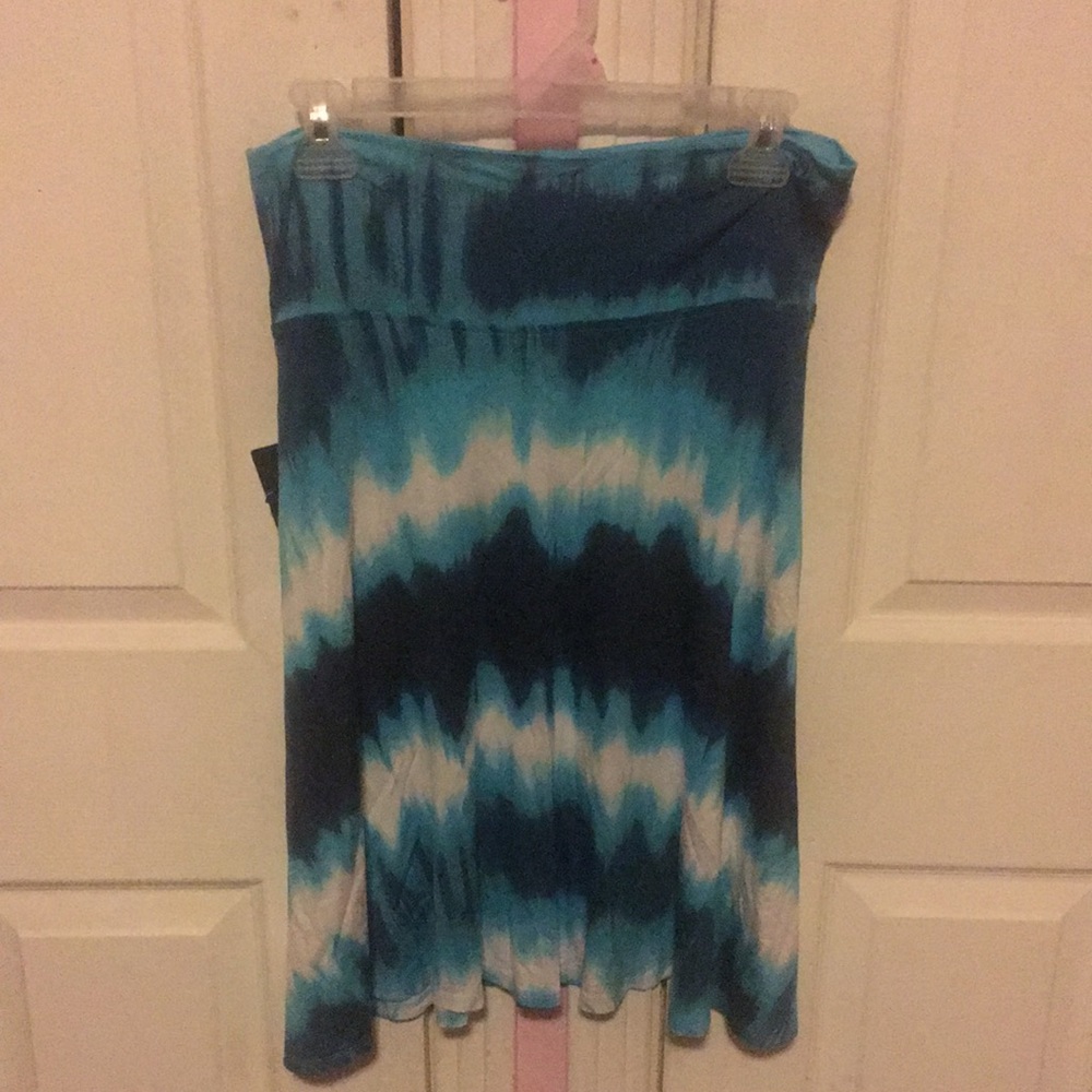 Turquoise surf tie dye skirt